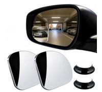 YONGMING 2Pcs Retroviseur Conduite Accompagnée, Miroir Angle Mort Voiture | Orientable à 360°, Alliage de Zinc-Pas du Verre, Ne Rouille pas et Ne se Fissure pas, Livré Avec 2 Pastilles Adhésives.