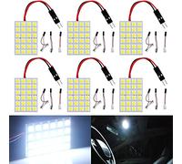 YONGMING C5W H6W T4W T10 W5W Led Ampoule Blanc,6 pièces 3 Adaptateurs 12V Festoon BA9S Lumière Du Dôme de Panneaux Led Pour L’éclairage Intérieur Des Voitures/éclairage Du Coffre