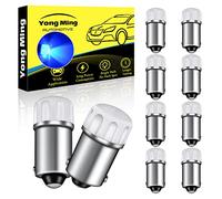 YONGMING H6W T4W BA9S BA9 ampoules LED 53 57 1895 64111 1891 LED Bub pour Côté de Voiture Marqueur Dôme Carte Plaque D’immatriculation Lumières 12V,Bleu,Pack de 10