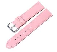 YONGNAGUI NASUNJIA 10 Couleurs Bracelet Montre Montres En Cuir Bande 12mm 14mm 16mm 18mm 20mm 22mm 24mm Compatible Avec Femmes Hommes Bracelets De Montre Couleur Unie Ceintures De Montre(Pink,24mm)