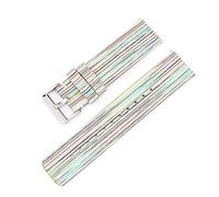 YONGNAGUI NASUNJIA 12mm 14mm 16mm 18mm 20mm 22mm Bracelet en Toile de Nylon Compatible avec Samsung Galaxy Watch 3 42mm 46mm Active 2 Gear S2 S3 Bracelet Bracelet(Rainbow,22mm)