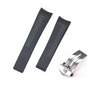 YONGNAGUI NASUNJIA 20mm 22mm Caoutchouc Silicone Sport Edition Watchband Compatible with Tag Heuer Série Homme Montre Bracelet Bracelet Bracelet Bracelet Poigne-Bracelet F1(with Silver Clasp_20mm)