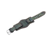 YONGNAGUI NASUNJIA Bracelet à Poignet for Hommes rétro à la Main 20mm 22mm Bracelet de Manchette en Cuir Bracelet Jaune Bleu Noir Vert Couleur Rouge Bracelet(Green_22mm)