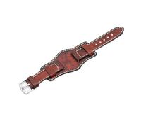 YONGNAGUI NASUNJIA Bracelet à Poignet for Hommes rétro à la Main 20mm 22mm Bracelet de Manchette en Cuir Bracelet Jaune Bleu Noir Vert Couleur Rouge Bracelet(Red_22mm)