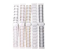 YONGNAGUI NASUNJIA Bracelet De Montre En Céramique De Luxe For Hommes Et Femmes, 14 15 16 17 18 19 20 21 22 23 24 Mm, Blanc, Noir, Or Rose(White and silver,23mm)