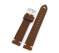 YONGNAGUI NASUNJIA Bracelet De Montre En Cuir De Cheval Fou À Dégagement Rapide, 20mm 22mm, Bracelet De Montre En Cuir Rétro Super Doux(Coffee)