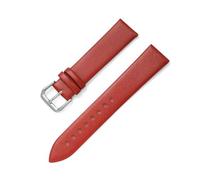 YONGNAGUI NASUNJIA Bracelet De Montre En Cuir De Vache, 8mm 10mm 12mm 13mm 14mm 15mm 16mm 17mm 18mm 19mm 20mm 21mm, Boucle En Acier Inoxydable For Dames(Red-01,21mm)