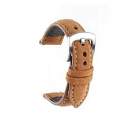 YONGNAGUI NASUNJIA Bracelet de montre en cuir suédé 18 mm, 19 mm, 20 mm, 22 mm, vintage, fait main, gris, marron, ceintures de rechange for accessoires de montre(Brown,22mm)