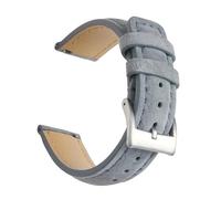 YONGNAGUI NASUNJIA Bracelet de montre en cuir suédé 18 mm, 19 mm, 20 mm, 22 mm, vintage, fait main, gris, marron, ceintures de rechange for accessoires de montre(Grey 1,18mm)