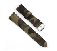 YONGNAGUI NASUNJIA Bracelet De Montre En Cuir Suédé, Camouflage, Sport, 18mm, 20mm, 22mm, 24mm, For Remplacer Les Accessoires De Bracelet(Camouflage green,22mm)