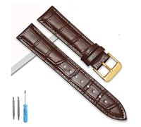 YONGNAGUI NASUNJIA Bracelet de montre universel en cuir for hommes et femmes, 12 mm, 14 mm, 16 mm, 18 mm, 20 mm, 22 mm, 24 mm(Brown-G,18mm)