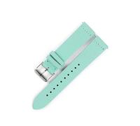 YONGNAGUI NASUNJIA Bracelet De Rechange En Cuir Véritable Souple, 18mm, 19mm, 20mm, 22mm, Boucle Ardillon, Motif Litchi, En Cuir De Vache, For Hommes Et Femmes(Light Green,20mm)