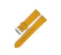 YONGNAGUI NASUNJIA Bracelet De Rechange En Cuir Véritable Souple, 18mm, 19mm, 20mm, 22mm, Boucle Ardillon, Motif Litchi, En Cuir De Vache, For Hommes Et Femmes(Light Yellow,18mm)