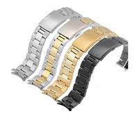 YONGNAGUI NASUNJIA Bracelet d'extrémité courbe 16mm 18mm 21mm 21mm 22mm 22mm 20mm Bracelet en acier inoxydableCompatible avec GT2 Smart Montre Galaxy Watch 3 45mm(Silver gold,20mm)