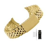 YONGNAGUI NASUNJIA Bracelet En Acier Inoxydable Compatible Avec Le Bracelet Rolex DATEJUST Bracelet De Montre De Luxe À Extrémité Incurvée For Homme Et Femme 13, 17, 18, 19, 20, 21, 22 Mm(Gold,22mm)