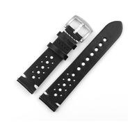 YONGNAGUI NASUNJIA Bracelet En Cuir De Vache Poreux For Hommes, 18mm 20mm 22mm, Accessoires De Montre, Conception Creuse, Bracelet De Montre, Ceinture De Remplacement(Black,22mm)