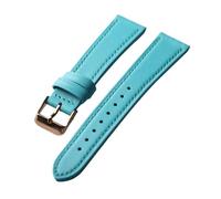 YONGNAGUI NASUNJIA Bracelet En Cuir Souple Bleu Glacier Rose Fait Main, 18, 19, 20, 21 Mm, À Dégagement Rapide, For Hommes Et Femmes(A rose gold buckle,18mm)