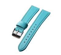 YONGNAGUI NASUNJIA Bracelet En Cuir Souple Bleu Glacier Rose Fait Main, 18, 19, 20, 21 Mm, À Dégagement Rapide, For Hommes Et Femmes(A sliver buckle,18mm)