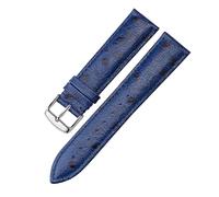 YONGNAGUI NASUNJIA Bracelet en cuir véritable modèle d'autruche 12 13 14 15 16 17 18 19 20 21 22 Bracelet vert rouge 24mm Compatible avec Tissot Dw Chaîne de montres MIDO CK(Red Black,23mm)