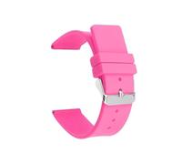 YONGNAGUI NASUNJIA Bracelet en Silicone 12 mm, 14 mm, 16 mm, 18 mm, 20 mm, 22 mm, 24 mm, Compatible avec Les Bracelets en Caoutchouc Souple Omega, Accessoires de Remplacement(Pink,Silver Buckle,20mm)