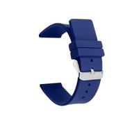 YONGNAGUI NASUNJIA Bracelet en Silicone 12 mm, 14 mm, 16 mm, 18 mm, 20 mm, 22 mm, 24 mm, Compatible avec Les Bracelets en Caoutchouc Souple Omega, Accessoires de Remplacement(Blue,Silver Buckle,24mm)