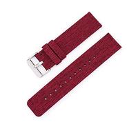 YONGNAGUI NASUNJIA Bracelet en toile de nylon 12 mm 14 mm 16 mm 18 mm 20 mm 22 mm compatible avec Samsung Galaxy Watch 3 42 mm 46 mm Active 2 Gear S2 S3 Bracelet de poignet(Red,12mm)