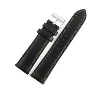 YONGNAGUI NASUNJIA Bracelets De Montre En Cuir Véritable De Cire D'huile 16mm 18mm 19mm 20mm 21mm 22mm 24mm Bracelets De Montre En Peau De Vache(Green,21mm)