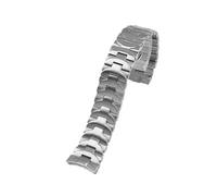 YONGNAGUI NASUNJIA Brochet de montre en acier inoxydable 316L Compatible avec Panerai avec Panerai PAM111 PAM441 Regarder le bracelet en métal SOILD CURVE compatible avec les hommes(Silver)