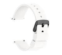 YONGNAGUI NASUNJIA Gandband 14mm 18mm 20mm 22mm 24mm Sport Sport Sport Sangle Hommes Femmes Représentation Bande Bande Caoutchouc Boucle en Acier Inoxydable(White_16mm)