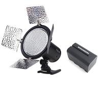 Yongnuo YN-216 YN216 Lumière Pro Vidéo LED 5500K pour Canon Nikon DSLR caméra DV et caméscope avec WINGONEER NP-F770 Batterie et chargeur de batterie