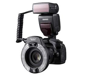 YONGNUO YN14EX II Flash Macro pour appareils Photo Reflex numériques Canon avec Grand écran LCD Bagues d'adaptation de température de Couleur Filtres de Sabot Support M/TTL Flash