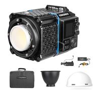 Yongnuo YN150 Ultra Bi Mini 150 W Kit d'éclairage vidéo LED, 2700 K-6500 K, 11 effets spéciaux, luminosité 7110 lux, télécommande par application Bowens Mount avec poignée de batterie NP-F, boîte à