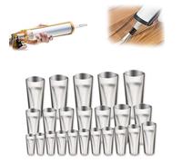 YongSral 18 Pièces Calfeutrage Buse Applicateur Réutilisable, Universel Kit D'outils De Buse, Buse d'étanchéité en Acier Inoxydable, Kit de Buses de Calfeutrage, pour Pistolet de Calfeutrage (18PCS)