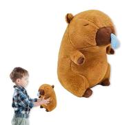 YongSral Peluche Capybara, Jouet en Peluche Capybara, Capybara Portant Tortue, Capybara Plush Toy, Poupée en Peluche Capybara, Animal en Peluche Capybara, Cadeaux pour Les Enfants (30CM)