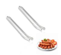 YongSral Pince Barbecue Roulette, 2 Pièces Pince Barbecue Rotative, Pince à Saucisse BBQ, Pince a Saucisse à Roulettes, Pinces à Barbecue pour Hot-Dog pour Retourner Saucisses, Steaks, Grill'up