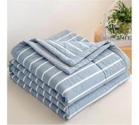 YongXinMY Couette en coton climatisé - Couette légère d'été fine à carreaux, couvre-lit en coton délavé, doux et respirant, lavable en machine, couette rafraîchissante pour maison, canapé, bureau,