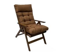 YongXinMY Coussin de chaise à dossier haut pour intérieur et extérieur - Imperméable, touffeté, pliable et antidérapant - Pour jardin, terrasse, porche, balancelle (marron, 125 x 55 cm)