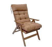 YongXinMY Coussin de chaise à dossier haut pour intérieur et extérieur - Imperméable, touffeté, pliable et antidérapant - Pour jardin, terrasse, porche, balancelle - Kaki, 125 x 55 cm