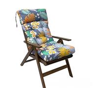 YongXinMY Coussin de chaise à dossier haut pour intérieur et extérieur - Imperméable, touffeté, pliable et antidérapant - Pour jardin, terrasse, porche, balancelle, chaises à bascule (fleur #3, 125 x