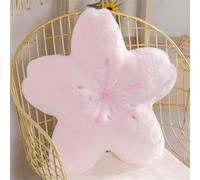 YongXinMY Coussin kawaii 3D en forme de fleur de cerisier - En peluche - Motif Sakura japonais - Pour lit, voiture, canapé, salon, balcon, terrasse, décoration d'intérieur (45 x 45 cm)