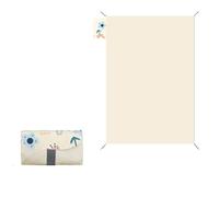 YongXinMY Couverture de pique-nique de poche - Tapis d'extérieur imperméable, pliable, compact, résistant au sable, portable et léger pour intérieur, plage, camping, voyage, herbe, parc (beige, 150 x