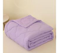 YongXinMY Couvre-lit matelassé en coton - Pour lit simple, double, super king size - Pour toutes les saisons - Violet clair - 150 x 200 cm