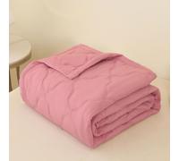 YongXinMY Couvre-lit matelassé en coton - Pour lit simple, double, super king size - Pour toutes les saisons - Rose foncé, 150 x 200 cm
