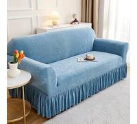 YongXinMY Housse de canapé extensible avec jupe, housse de canapé universelle en chenille avec design à volants, adaptée aux animaux domestiques, anti-rayures et anti-rayures pour le salon (#6, 4