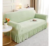 YongXinMY Housse de canapé extensible avec jupe, housse de canapé universelle en chenille avec design à volants, adaptée aux animaux domestiques, anti-rayures et anti-rayures pour le salon (#8, 3