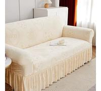 YongXinMY Housse de canapé extensible avec jupe, housse de canapé universelle en chenille avec design à volants, adaptée aux animaux domestiques et anti-rayures pour le salon (#10, 1 place)