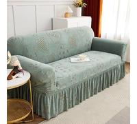 YongXinMY Housse de canapé extensible avec jupe, housse de canapé universelle en chenille avec design à volants, adaptée aux animaux domestiques et anti-rayures pour le salon (#11, 4 places)
