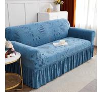 YongXinMY Housse de canapé extensible avec jupe, housse de canapé universelle en chenille avec design à volants, adaptée aux animaux domestiques et anti-rayures pour le salon (#14, 1 place)