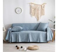 YongXinMY Housse de canapé une pièce en coton et lin - Housse de canapé minimaliste de style ferme, couleur unie élastique, pour salon, utilisation avec animaux domestiques (#6, 200 x 150 cm)