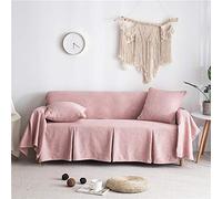 YongXinMY Housse de canapé une pièce en coton et lin - Housse de canapé minimaliste de style ferme, de couleur unie élastique, pour salon, utilisation avec animaux domestiques (#3, 200 x 200 cm)